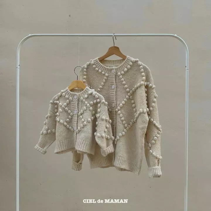 Ciel De Maman - Korean Women Fashion - #womensfashion - Bell Knit Cardigan Mom - 6