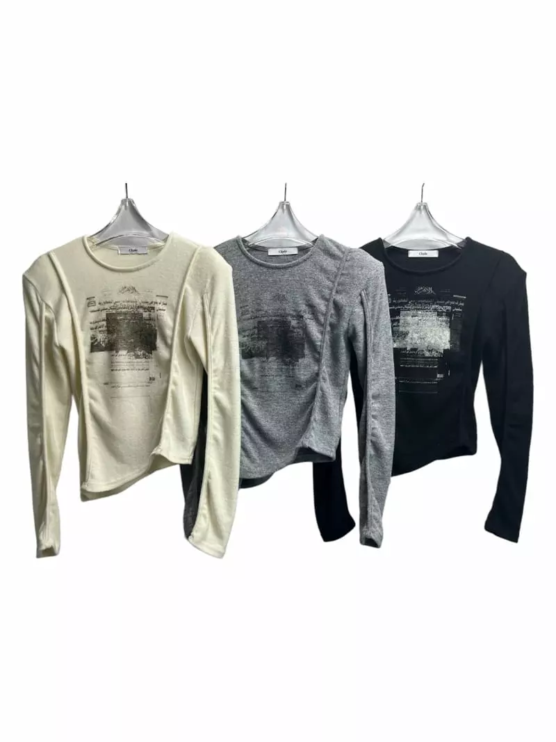 Clode - Korean Women Fashion - #momslook - Paper Fleece Tee - 12