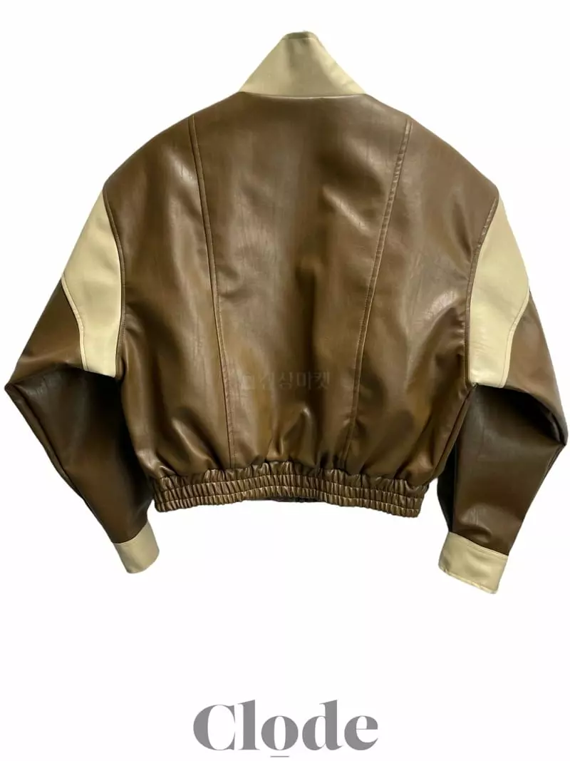 Clode - Korean Women Fashion - #momslook - Leather Color Jumper - 11
