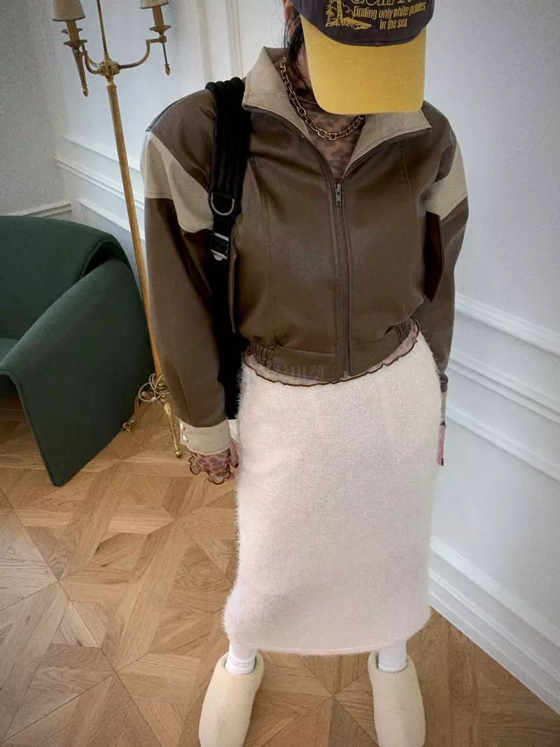 Clode - Korean Women Fashion - #momslook - Leather Color Jumper - 5
