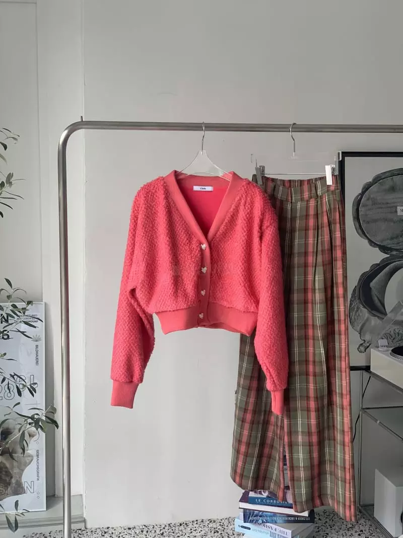 Clode - Korean Women Fashion - #momslook - Fleece Check Pants - 12