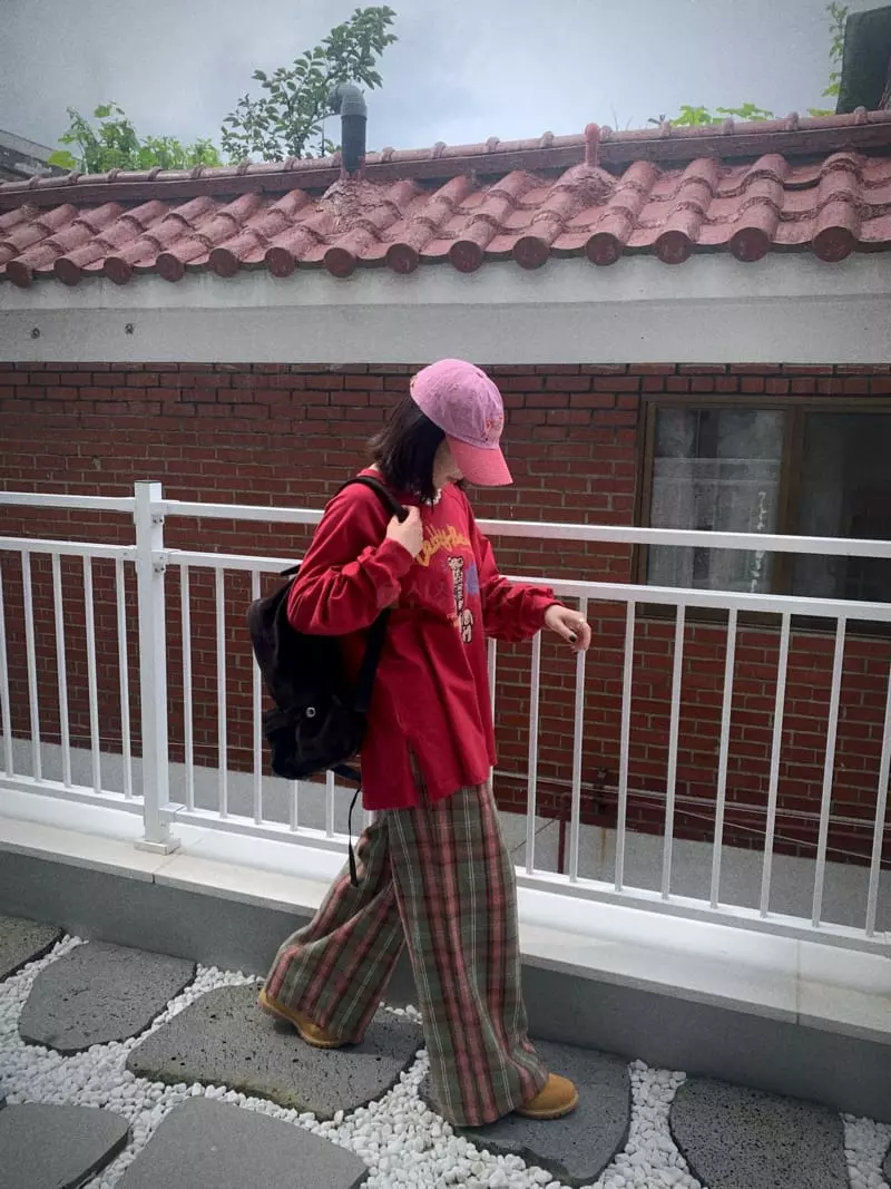 Clode - Korean Women Fashion - #momslook - Fleece Check Pants - 6