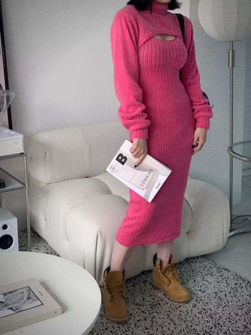 Clode - Korean Women Fashion - #romanticstyle - Candy Knit Set - 2
