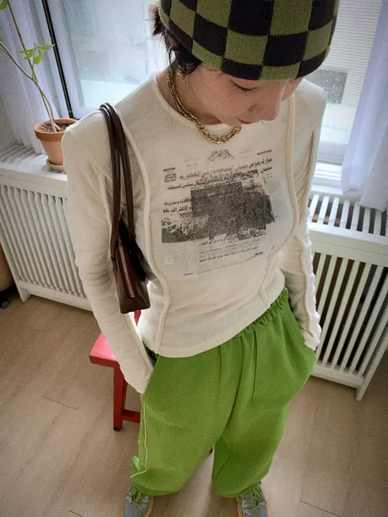 Clode - Korean Women Fashion - #vintageinspired - Paper Fleece Tee - 2