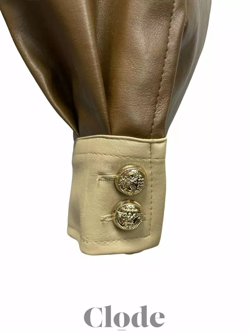 Clode - Korean Women Fashion - #womensfashion - Leather Color Jumper - 12