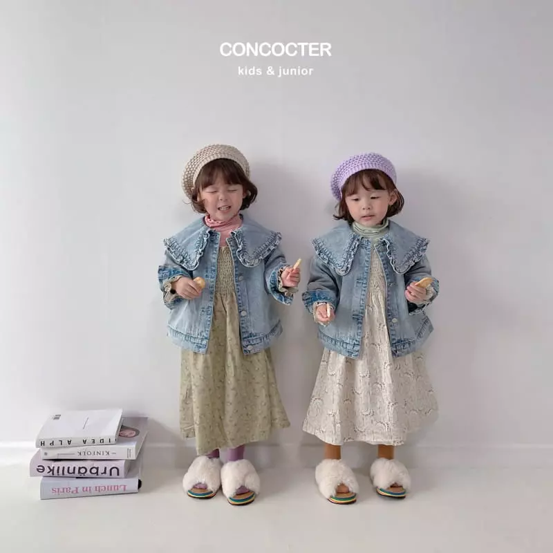 Concocter - Korean Children Fashion - #designkidswear - Denim Frill Jacket - 2