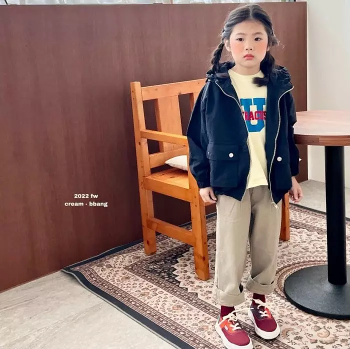 Cream Bbang - Korean Children Fashion - #minifashionista - Stitch Wrinkle Wide Pants - 8