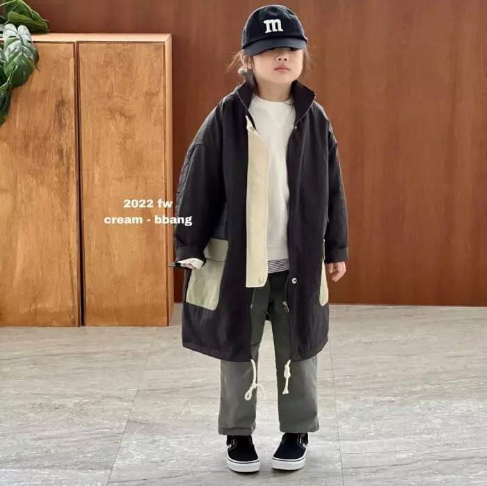 Cream Bbang - Korean Children Fashion - #stylishchildhood - Point Pocket Long Field Jacket - 11