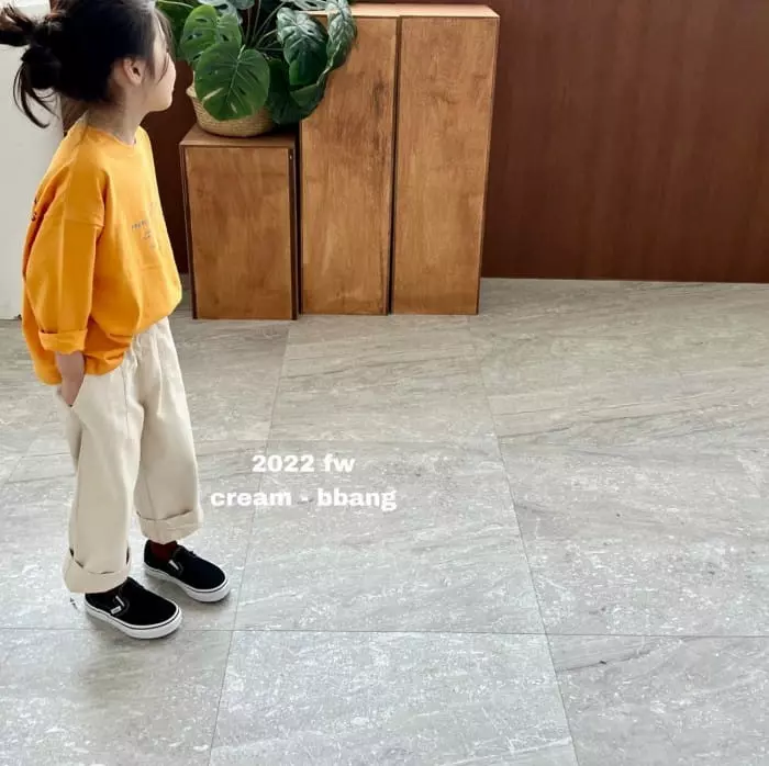 Cream Bbang - Korean Children Fashion - #todddlerfashion - Stitch Wrinkle Wide Pants - 10
