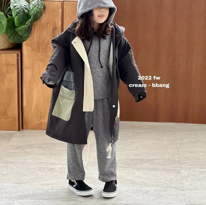 Cream Bbang - Korean Children Fashion - #todddlerfashion - Point Pocket Long Field Jacket - 9