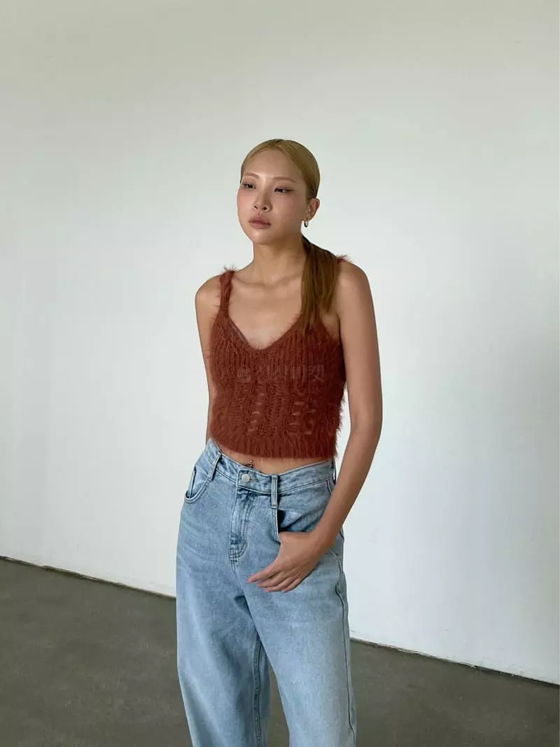 Creamvilla - Korean Women Fashion - #momslook - Shasha Knit Bustier - 8