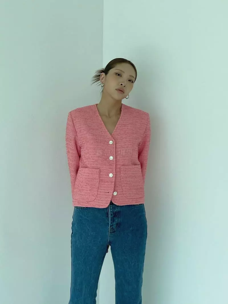 Creamvilla - Korean Women Fashion - #momslook - Bold Twid Jacket - 8