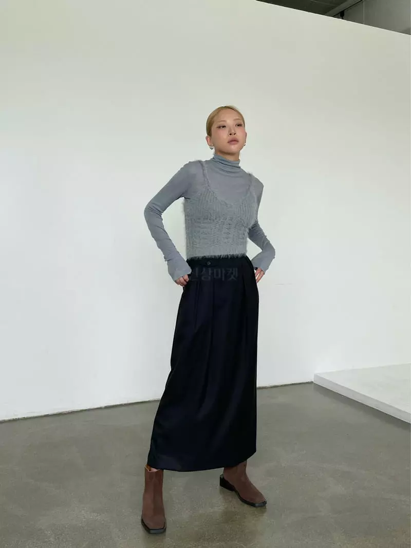 Creamvilla - Korean Women Fashion - #momslook - Boat Neck Tee - 5