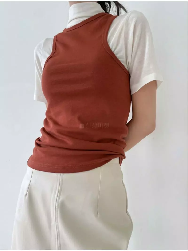 Creamvilla - Korean Women Fashion - #momslook - Layered Sleeveless - 7