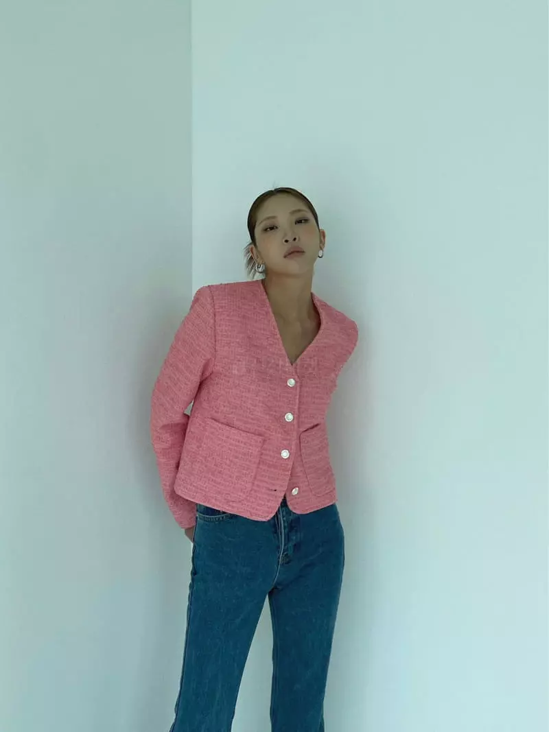Creamvilla - Korean Women Fashion - #womensfashion - Bold Twid Jacket - 5