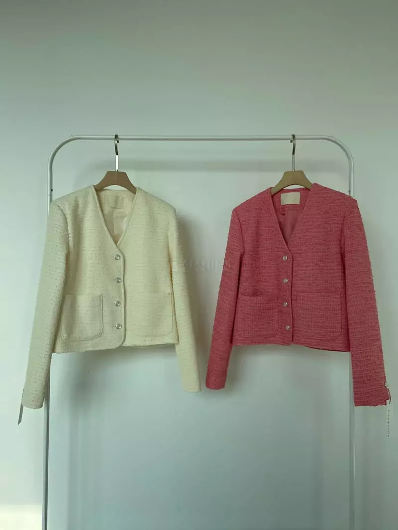 Creamvilla - Korean Women Fashion - #womensfashion - Bold Twid Jacket - 9
