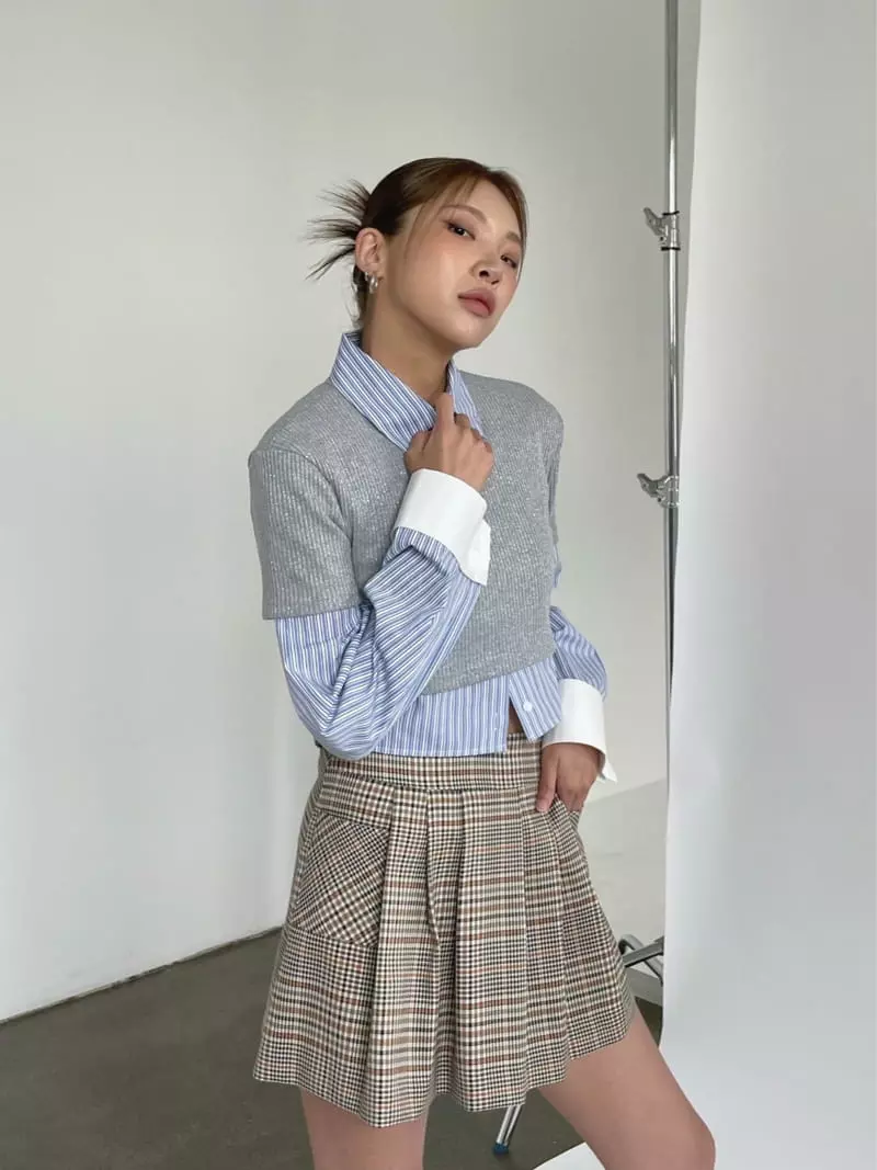 Creamvilla - Korean Women Fashion - #womensfashion - Glen Check Skirt - 3