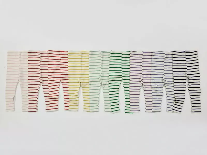 Daily Daily - Korean Children Fashion - #fashionkids - Kid Dan Dan Line Leggings - 2