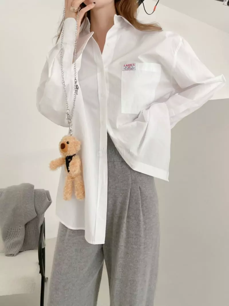 Dailyjud - Korean Women Fashion - #momslook - Color Label Shirt - 6
