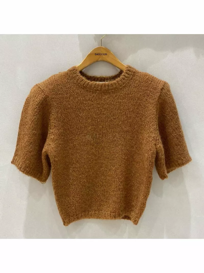 Dailyjud - Korean Women Fashion - #momslook - Alpaca Pad Knit Tee - 2