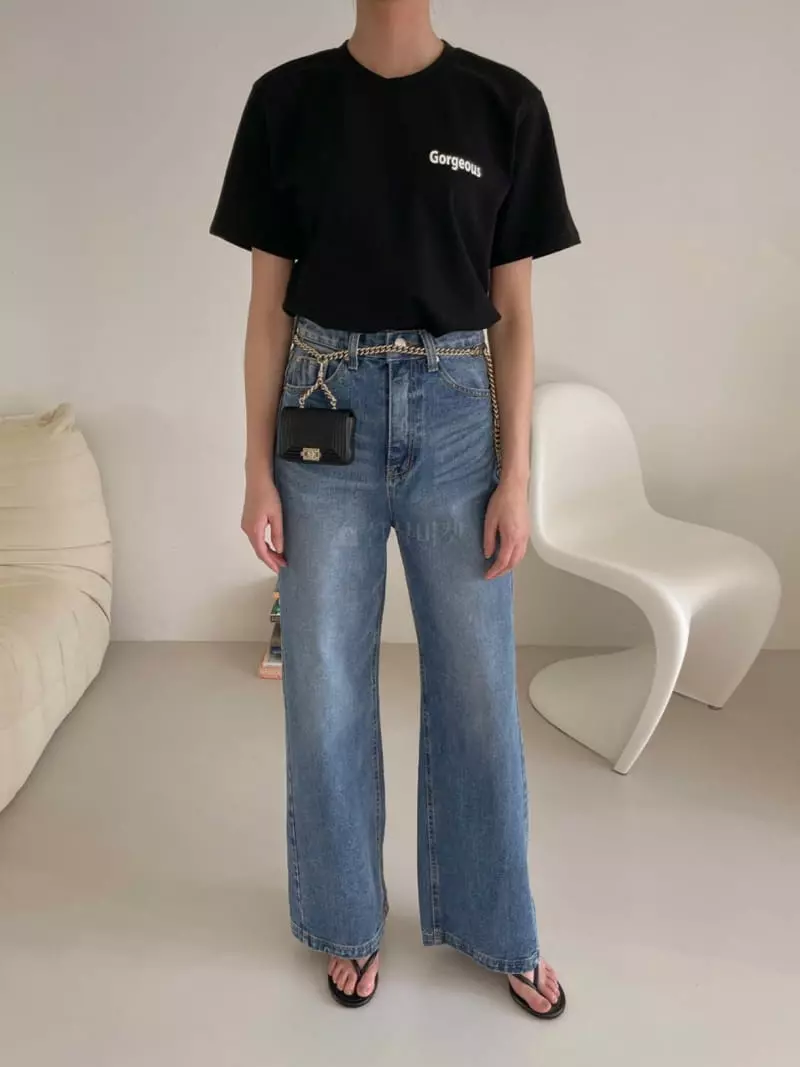 Dailyjud - Korean Women Fashion - #momslook - Middle Wide Jeans