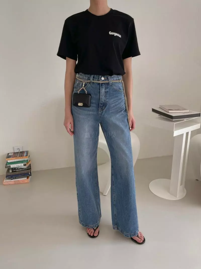 Dailyjud - Korean Women Fashion - #momslook - Middle Wide Jeans - 3