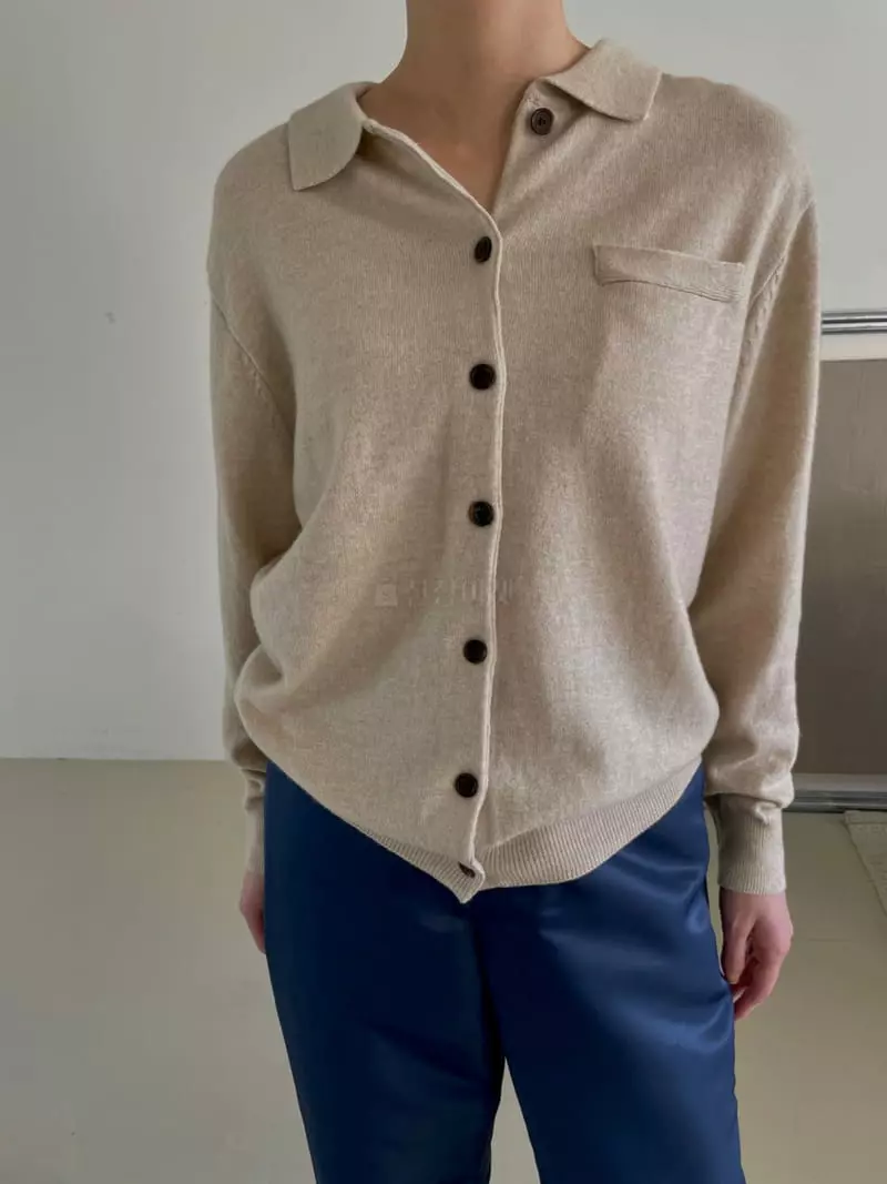 Dailyjud - Korean Women Fashion - #momslook - Collar Mo Hair Knit Cardigan - 6