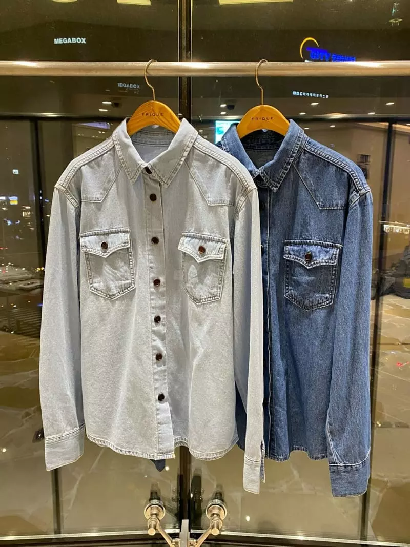 Dailyjud - Korean Women Fashion - #momslook - Yoggo Denim Shirt - 6