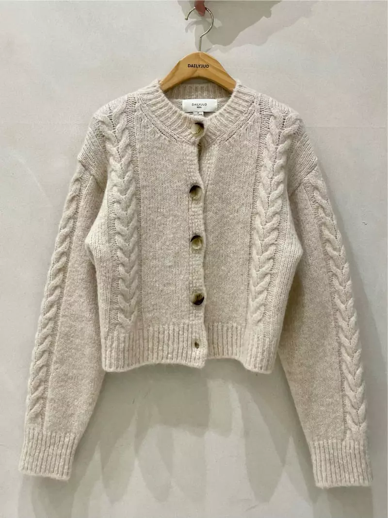 Dailyjud - Korean Women Fashion - #momslook - Twist Hair Knit Tee - 8