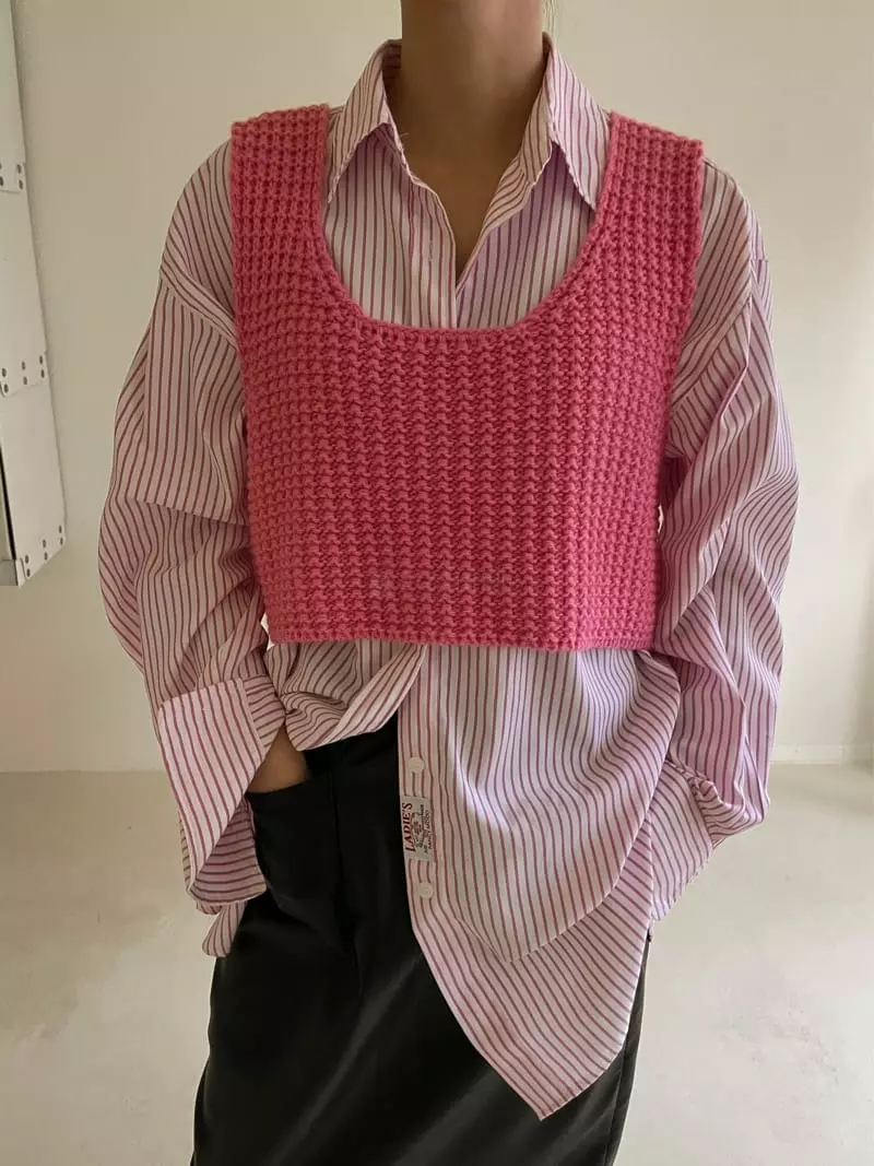 Dailyjud - Korean Women Fashion - #romanticstyle - Knit Vest