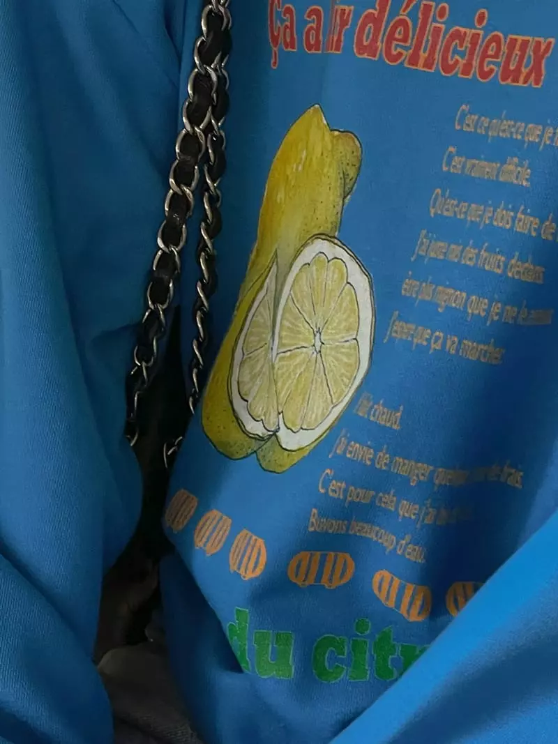 Dailyjud - Korean Women Fashion - #vintagekidsstyle - Lemon Sweatshirt - 7