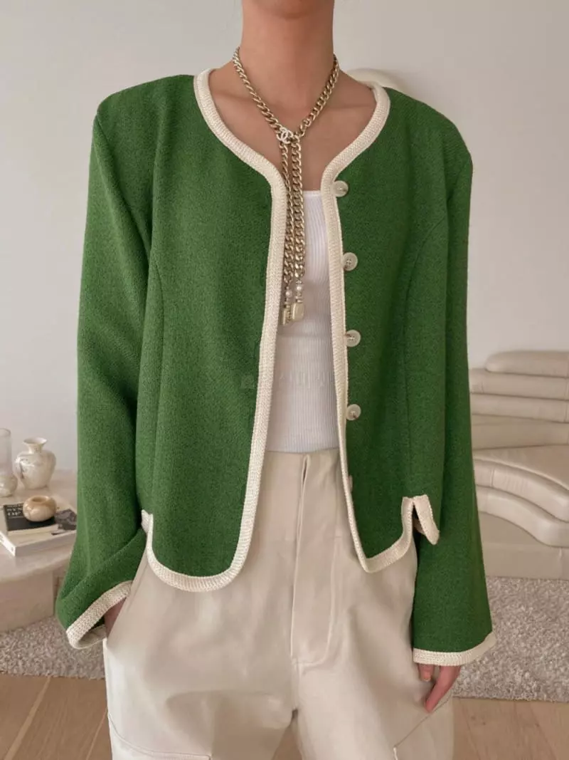 Dailyjud - Korean Women Fashion - #womensfashion - Piping Twid Jacket