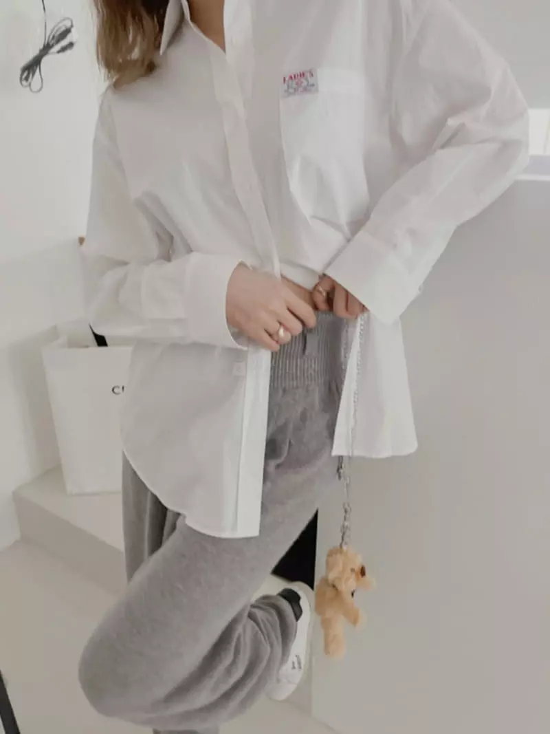 Dailyjud - Korean Women Fashion - #womensfashion - Color Label Shirt - 5