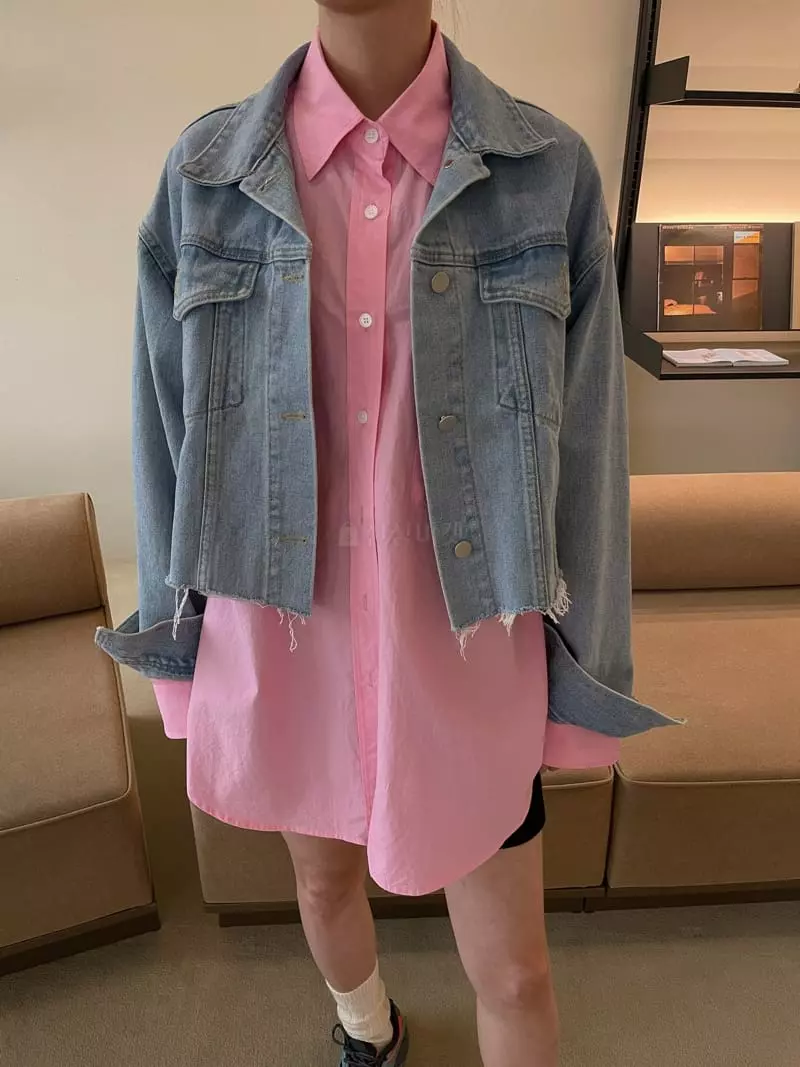 Dailyjud - Korean Women Fashion - #womensfashion - Crop Denim Jacket