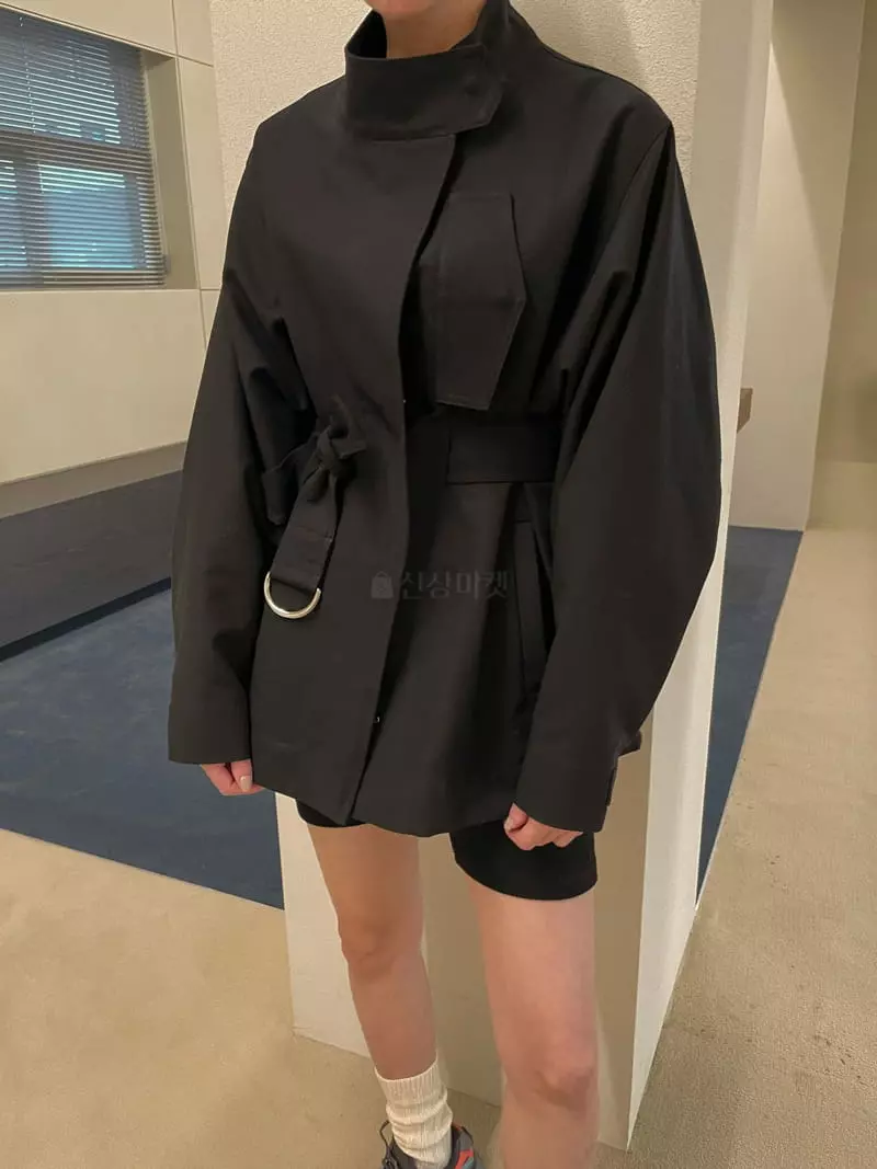 Dailyjud - Korean Women Fashion - #womensfashion - Cotton Belted Jacket - 11