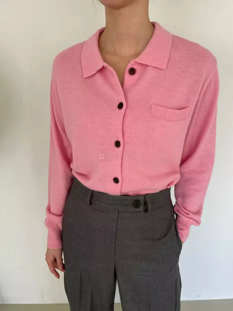 Dailyjud - Korean Women Fashion - #womensfashion - Collar Mo Hair Knit Cardigan - 3
