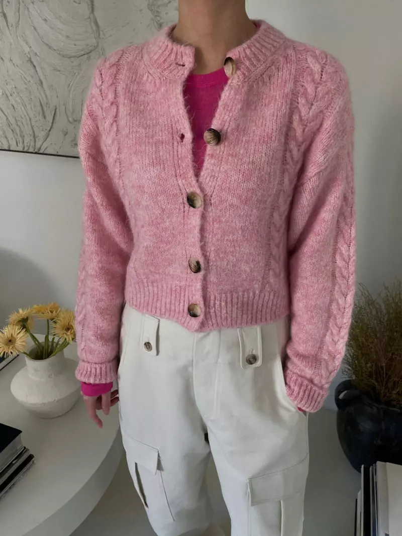 Dailyjud - Korean Women Fashion - #womensfashion - Twist Hair Knit Tee - 5
