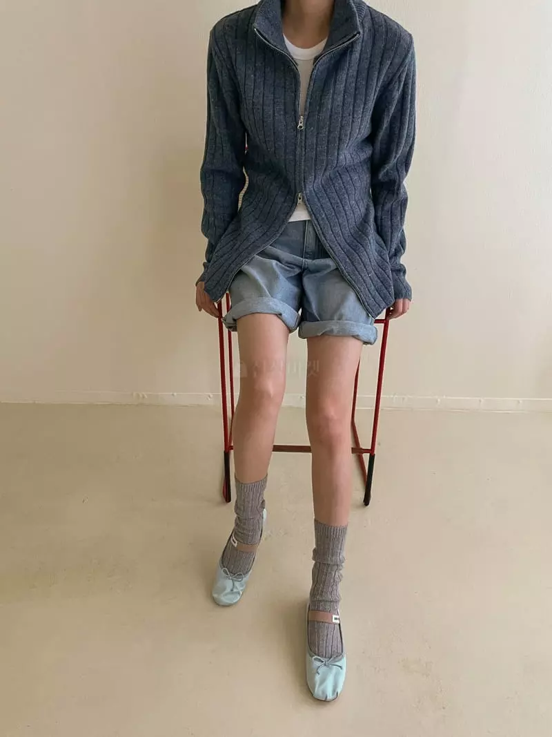 Dailyjud - Korean Women Fashion - #womensfashion - Rib Zip UP Knit - 8