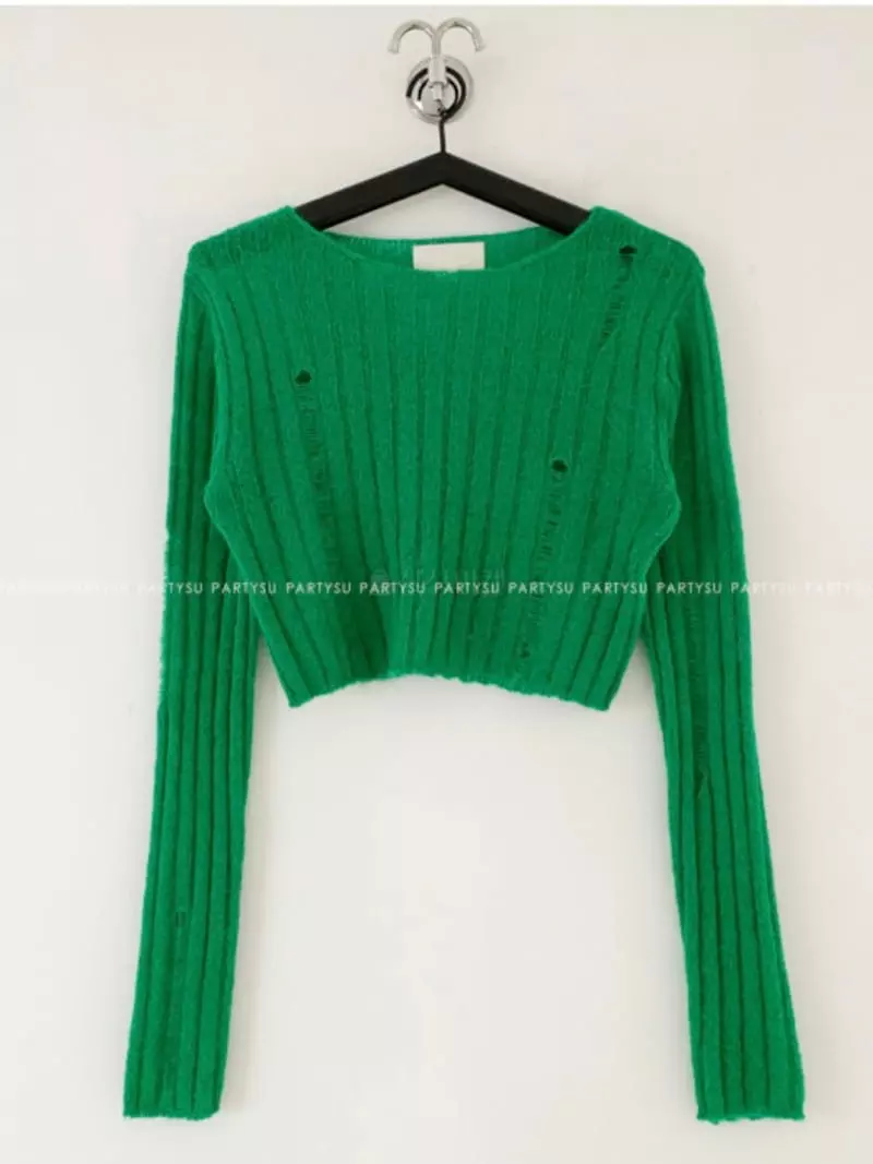 Dailyjud - Korean Women Fashion - #womensfashion - Rib Miss Knit Tee - 11
