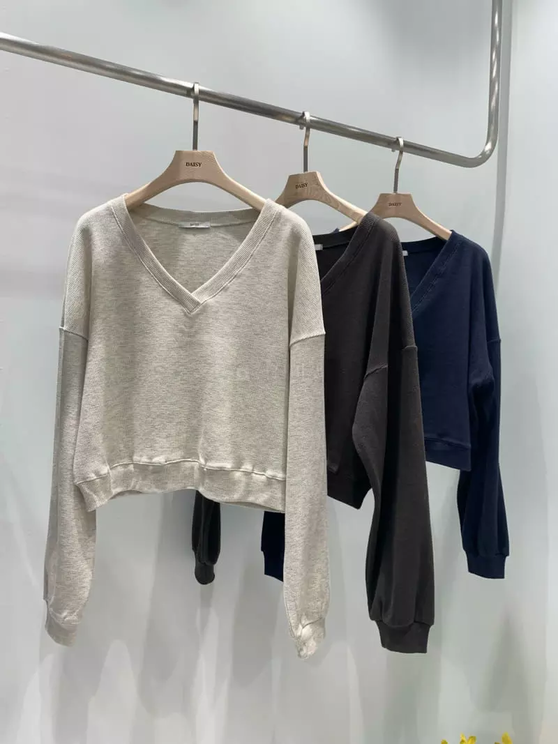 Daisy - Korean Women Fashion - #womensfashion - Waffle Sweatshirt - 4