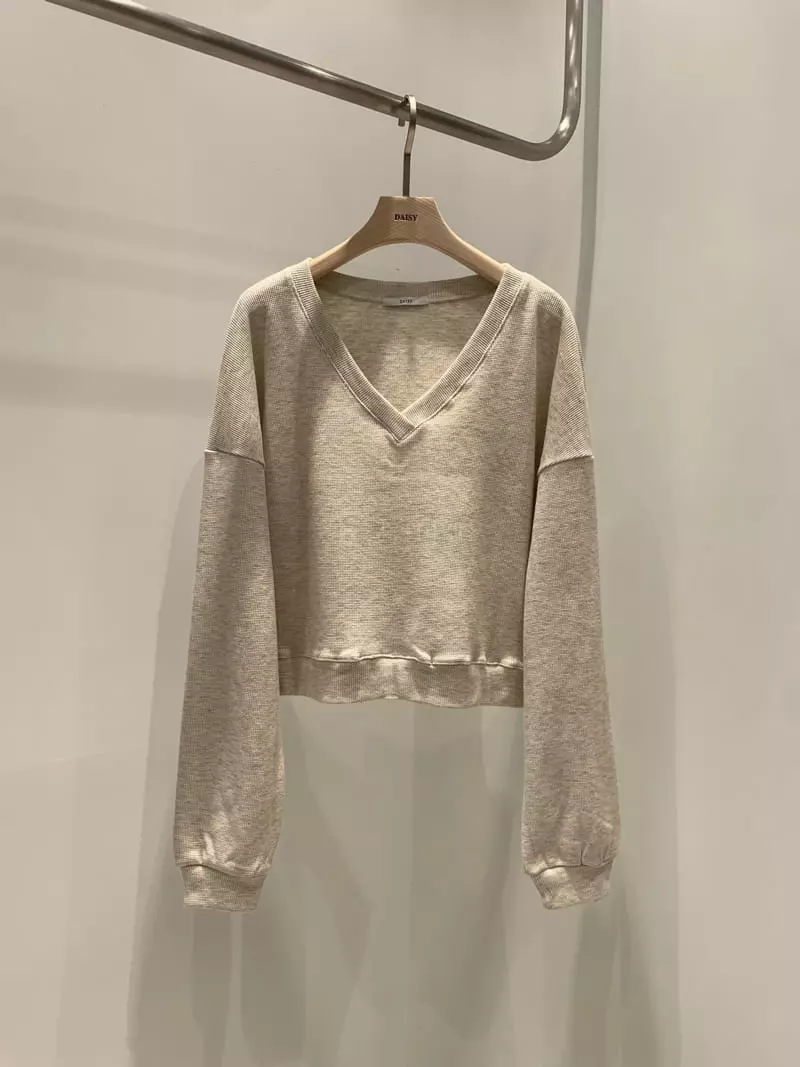 Daisy - Korean Women Fashion - #momslook - Waffle Sweatshirt - 7
