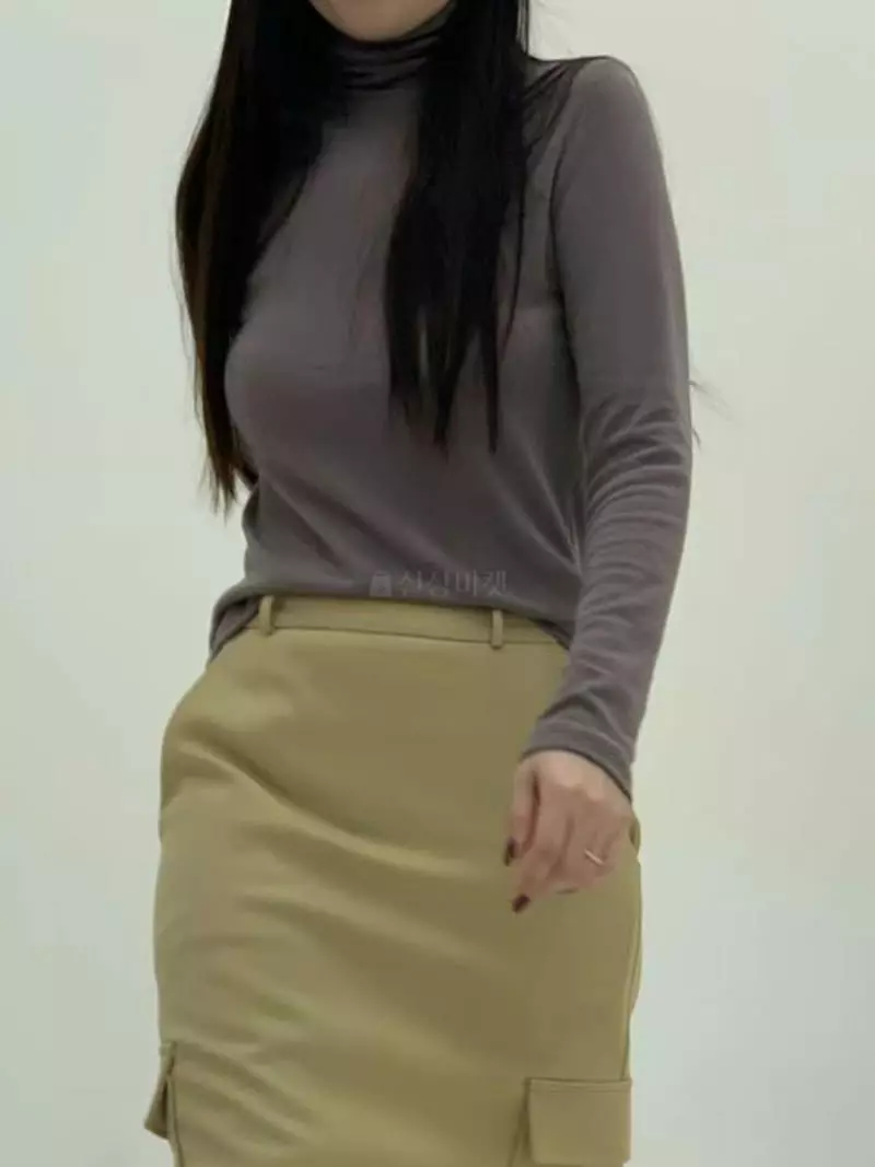 Daisy - Korean Women Fashion - #restrostyle - Bobi Turtleneck Tee