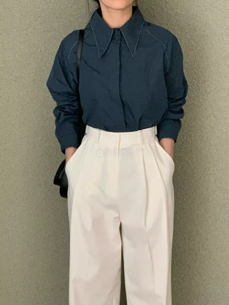 Daisy - Korean Women Fashion - #vintagekidsstyle - Stitch Shirt
