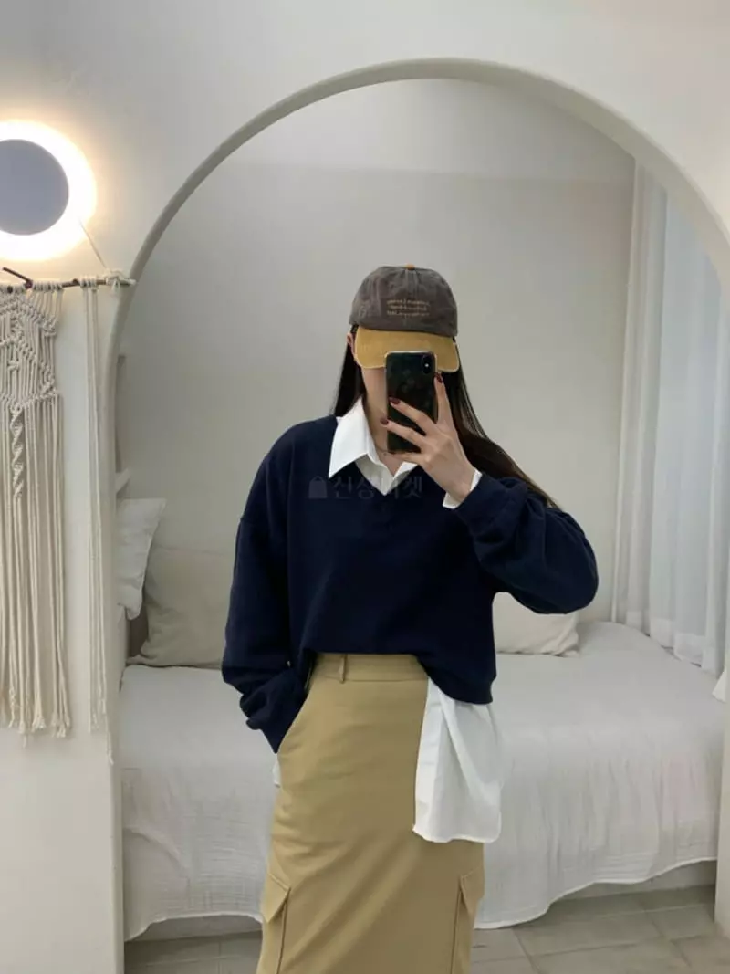 Daisy - Korean Women Fashion - #womensfashion - Waffle Sweatshirt