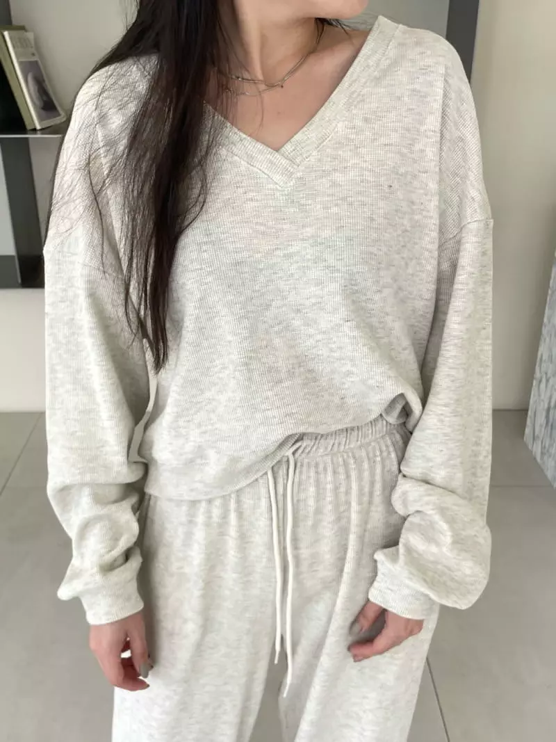 Daisy - Korean Women Fashion - #womensfashion - Waffle Sweatshirt - 3