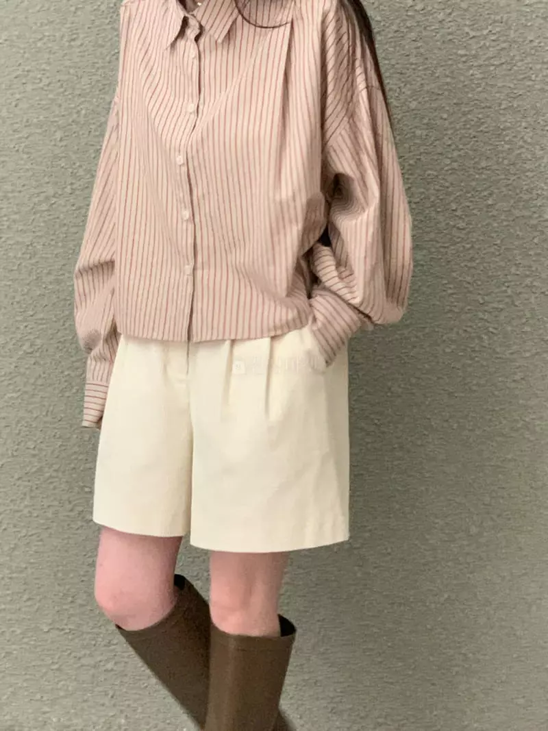 Daisy - Korean Women Fashion - #womensfashion - Stripes Crop Shirt - 8