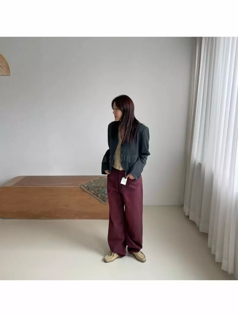 Dan - Korean Women Fashion - #momslook - Brush Jeans - 5