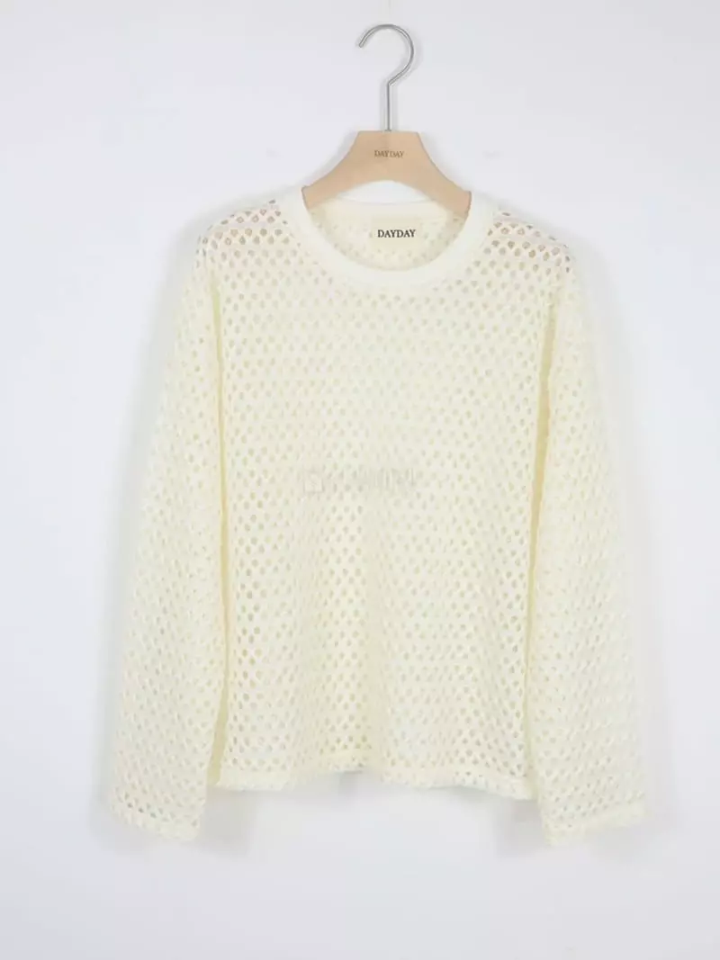 Dayday - Korean Women Fashion - #momslook - Twist Knit Tee - 11