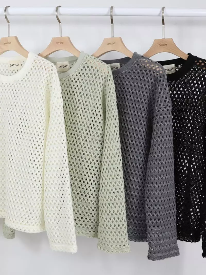 Dayday - Korean Women Fashion - #momslook - Twist Knit Tee - 9