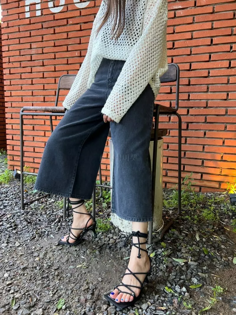 Dayday - Korean Women Fashion - #momslook - Wide Black Pants - 8
